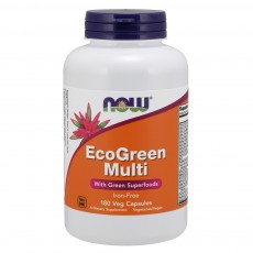 나우 Now, Eco Green Multi Iron-Free, 180 식물성 캡슐