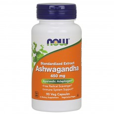  나우 Now, Ashwagandha 450 mg, 90 식물성 캡슐