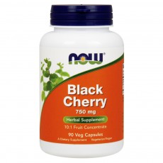  나우 Now, Black Cherry Fruit Extract 750 mg, 90 식물성 캡슐