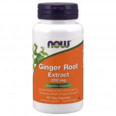  나우 Now, Ginger Root Extract 250 mg, 90 식물성 캡슐