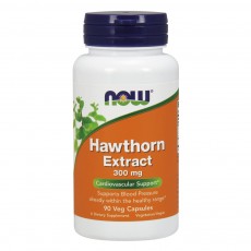  나우 Now, Hawthorn Extract 300 mg, 90 식물성 캡슐