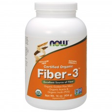  나우 Now, Fiber-3, Intestinal Health, 16 oz (454 g)
