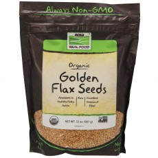  나우 Now, Golden Flax Seeds 유기농 인증, 2 lbs (907 g)