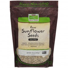  나우 Now, Sunflower Seeds, Raw, Hulled, 16 oz. (454 g)