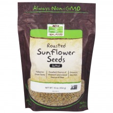  나우 Now, Sunflower Seeds, Roasted, Salted Hulled, 16 oz. (454 g)
