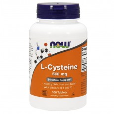 나우 Now, 엘시스테인(L-Cysteine) 500 mg, 100 타블렛
