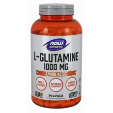 나우 Now, L- 글루타민, 두배 강한 1000 mg, 240 캡슐