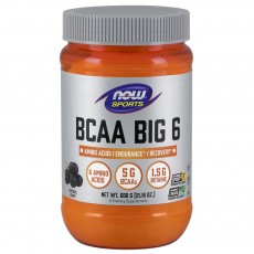 나우 Now, BCAA Big 6, 천연 포도맛 파우더, 600 g