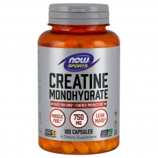 나우 Now, 크레아틴 모노하이드레이트 750 mg, 120 Caps