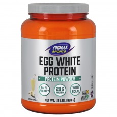 나우 Now, 달걀 흰자위 단백질, 크리미 바닐라 파우더, 1.5 lbs (680 g)
