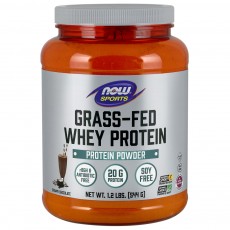 나우 Now, Grass-Fed 웨이 프로틴 농축, 크리미 초코렛 파우더, 1.2 lbs (540 g)