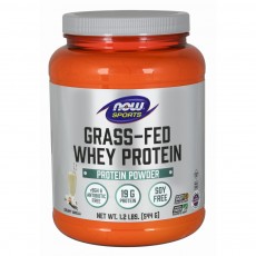 나우 Now, Grass-Fed 웨이 프로틴, 크리미 바닐라 파우더, 1.2 lbs (540 g)