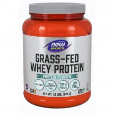 나우 Now, Grass-Fed 웨이 프로틴, 무맛 파우더, 1.2 lbs (540 g)
