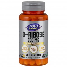 나우 Now, D- 리보스 750 mg, 60 베지 캡슐