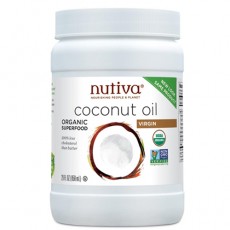 누티바, 유기농 버진 코코넛 오일, 29 oz (858 mL)
