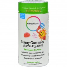 레인보우 라이트, 씹어먹는 오렌지 젤리 비타민 D3 400 IU, 60 Gummies