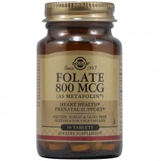 솔가, Folate 800 MCG (천연 엽산), 50 Tablets