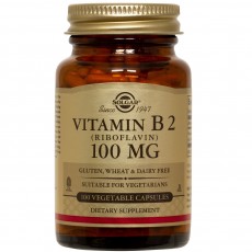 솔가, 비타민 B2, 100 mg, 100 Capsules