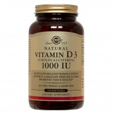 솔가, 내추럴 비타민 D3 (콜레칼시페롤) 1000 IU, 250 Softgels