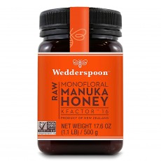 Wedderspoon Organic, 100% 로우 마누카 허니, KFactor 16, 17.6 oz (500 g)
