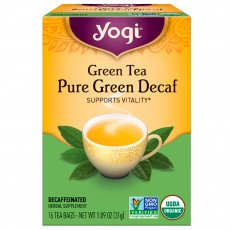 요기 티, Simply Decaf Green Tea Organic, 16 티백