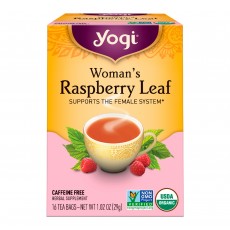 요기 티, Woman\'s Raspberry Leaf Organic, 16 티백
