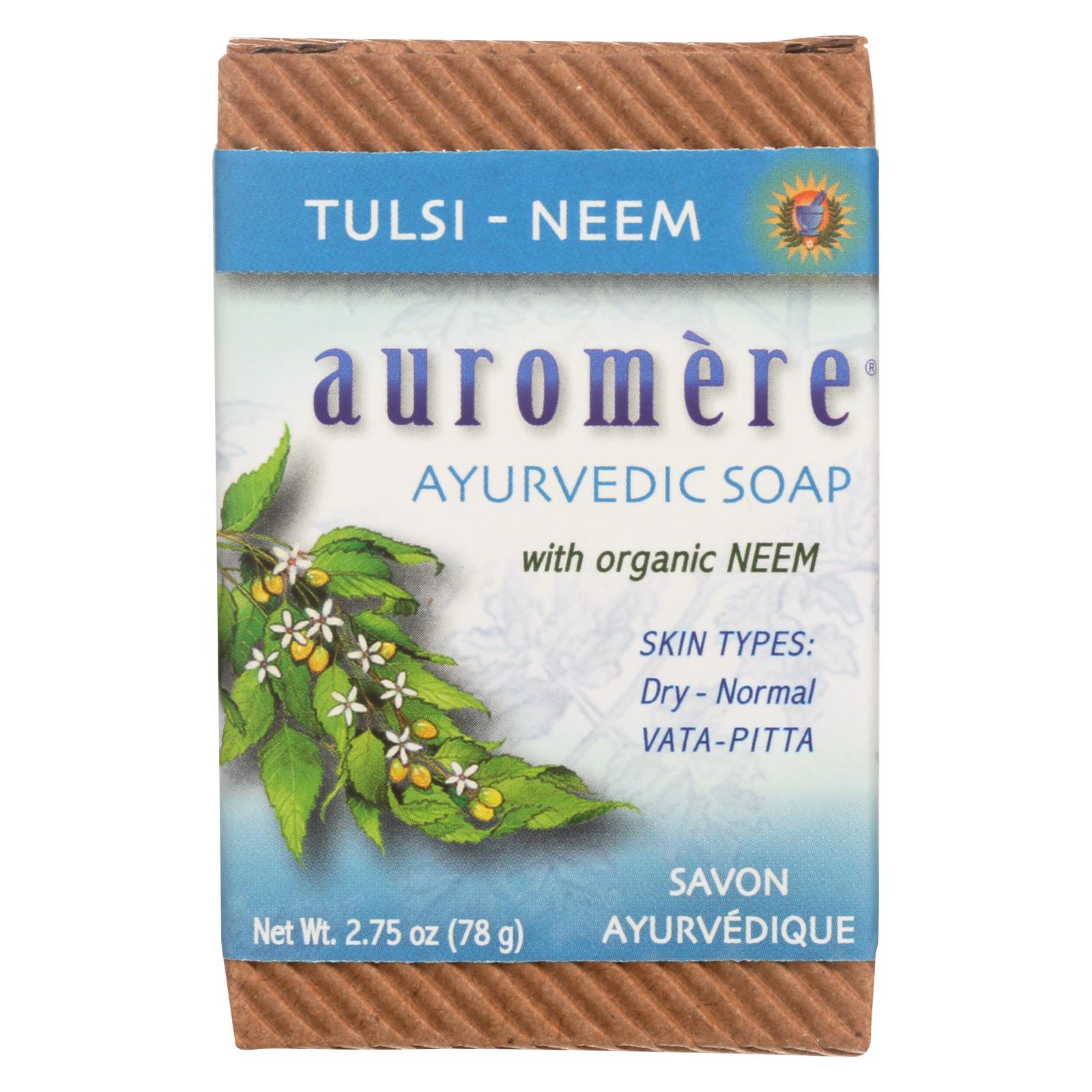 Auromere, 아유르베딕 바 솝, Tulsi-Neem, 2.75 ounce