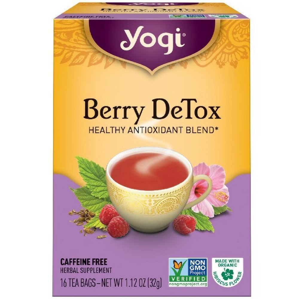 요기 티, Berry Detox Tea, 16 티백