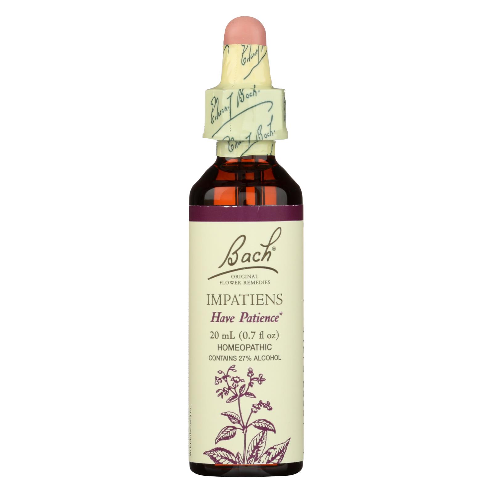 바흐, Flower Essence Impatiens, 20 ml