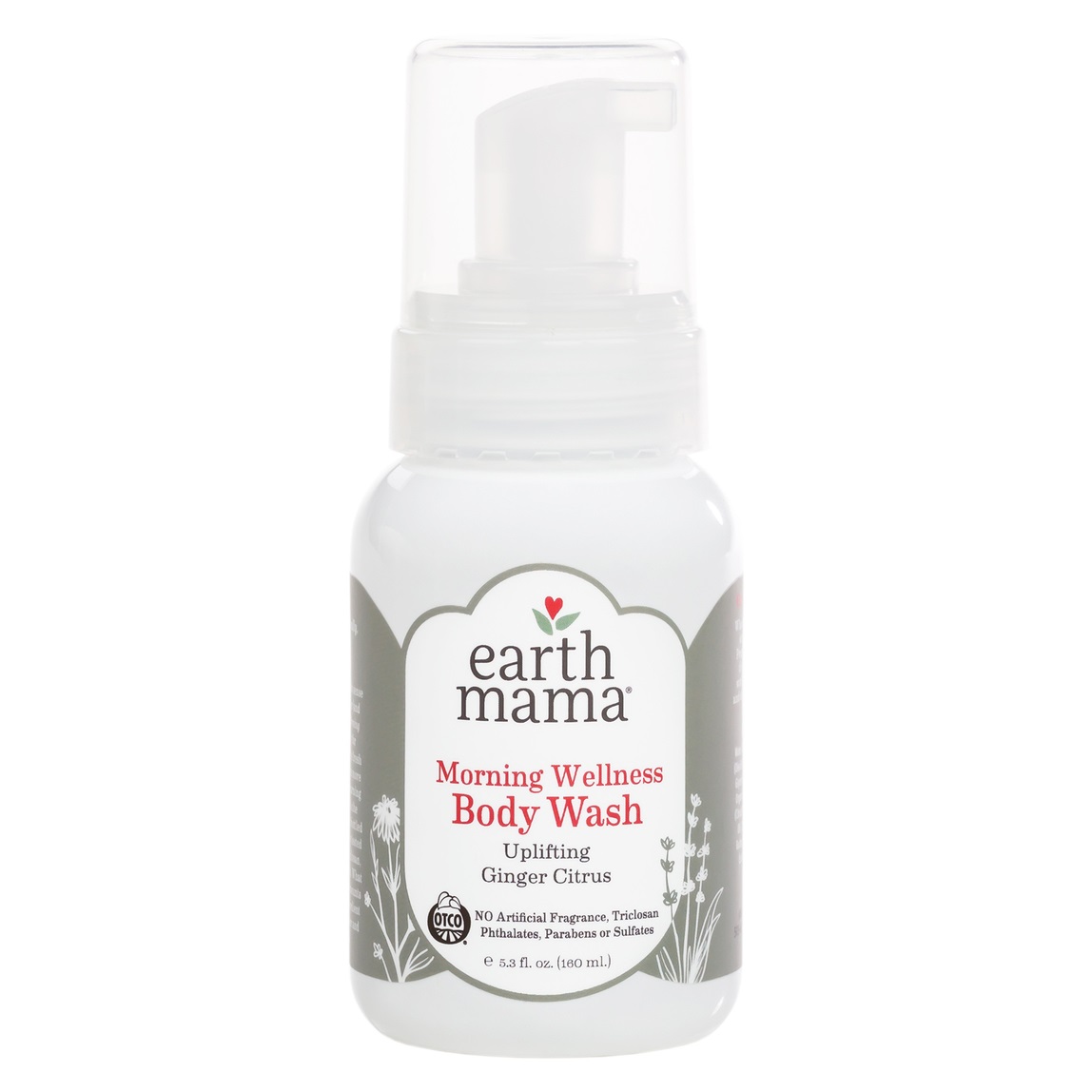 Earth Mama Angel Baby, 어스마마 모닝 웰니스, 바디 워시, 생강 감귤, 5.3 fl oz (160 ml)