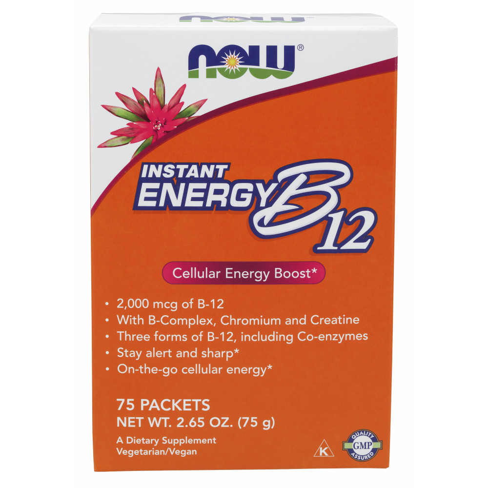  나우 Now, Instant Energy B12 2000 mcg, 75 Packets