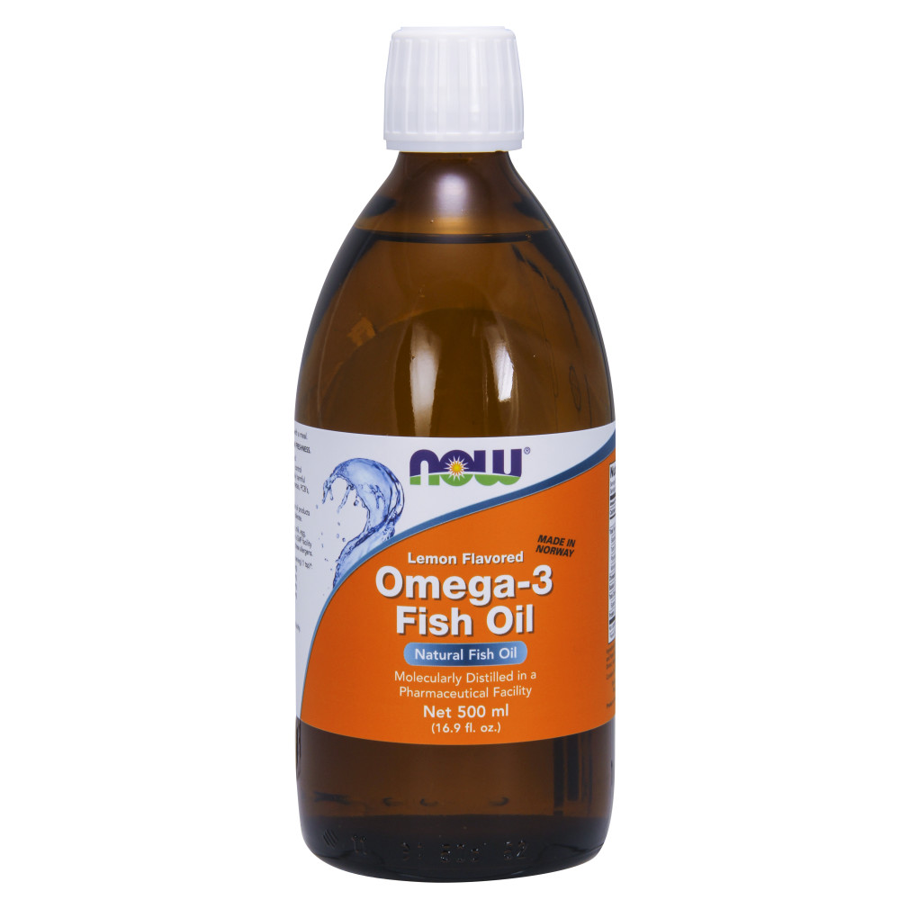 나우 Now, 오메가-3 Fish Oil Lemon Flavored, 16.9 fl oz (500 ml)