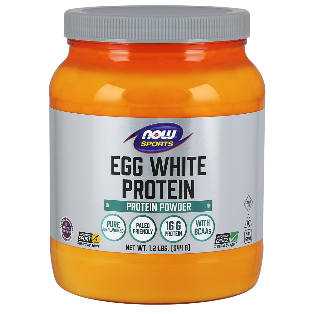  나우 Now, Eggwhite Protein, 1 lb (454 g)