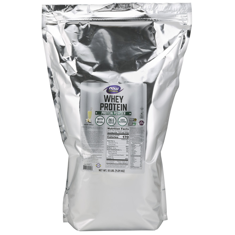  나우 Now, Whey Protein, Natural Vanilla, 10 lbs (4.54 kg)