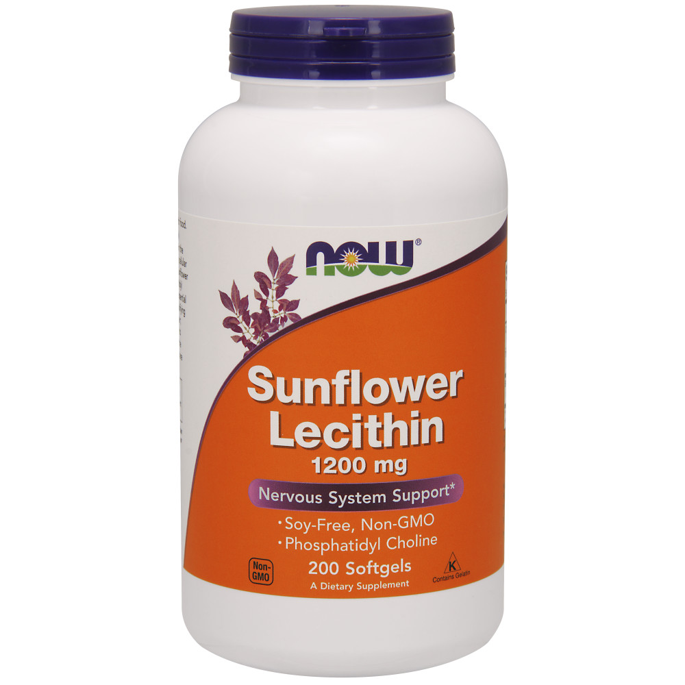  나우 Now, Sunflower Lecithin, 1200 mg, 200 소프트젤