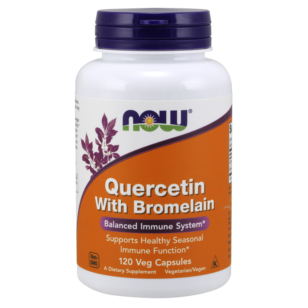  나우 Now, Quercetin with Bromelain, 120 식물성 캡슐