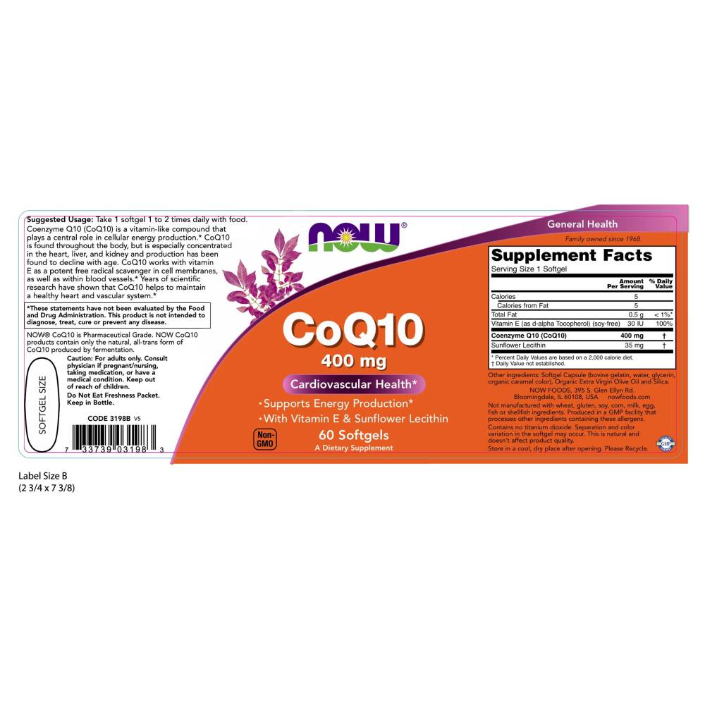  나우 Now, CoQ10 High Potency, 60 소프트젤