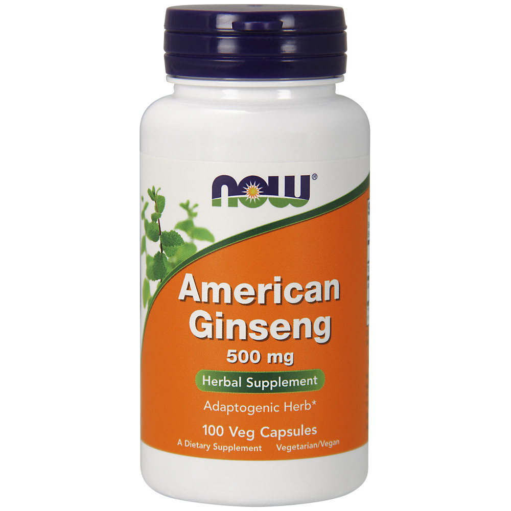  나우 Now, American Ginseng 500 mg, 100 캡슐