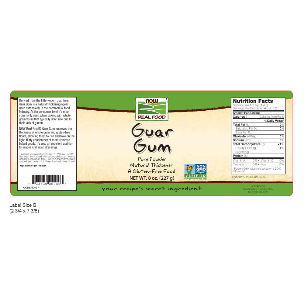 나우 Now, Guar Gum, 8 oz (227 g)