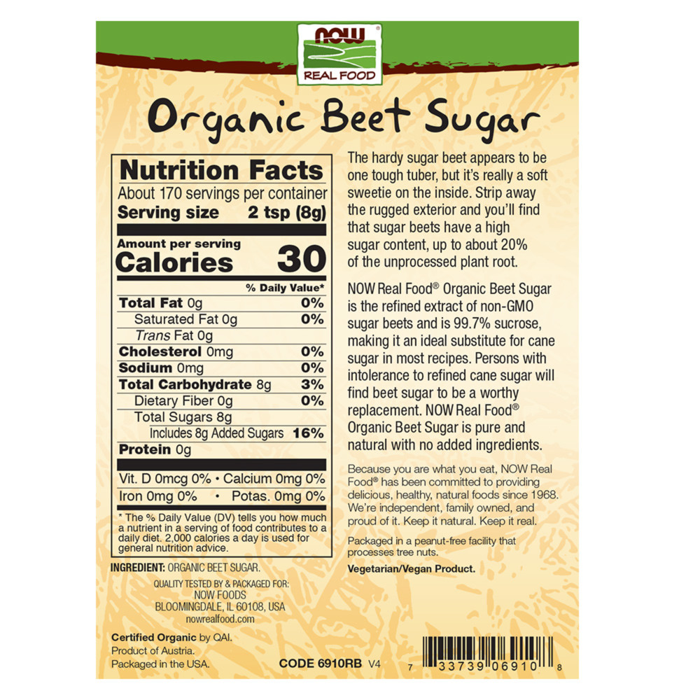  나우 Now, Beet Sugar, 3 lbs. (1361 g)