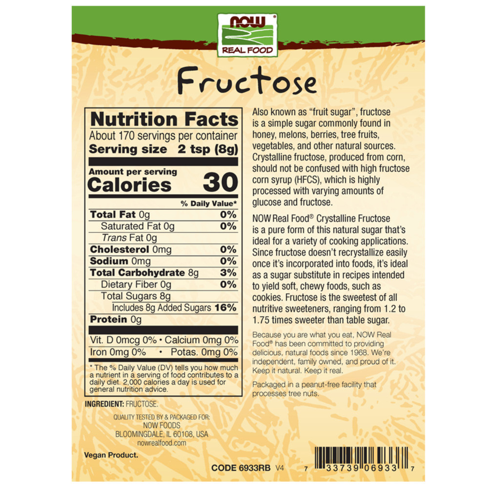  나우 Now, Fructose, 3 lbs. (1360 g) 