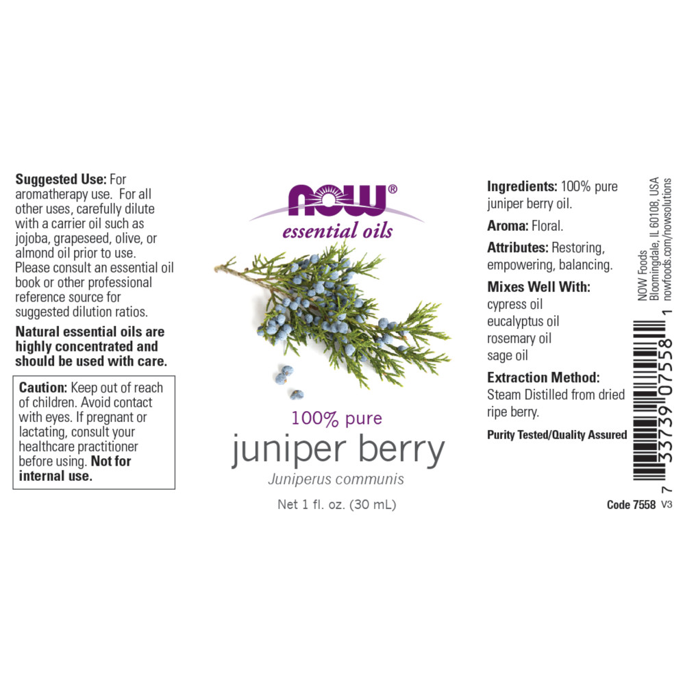  나우 Now, Juniper Berry Oil, 1 fl oz (30 ml)